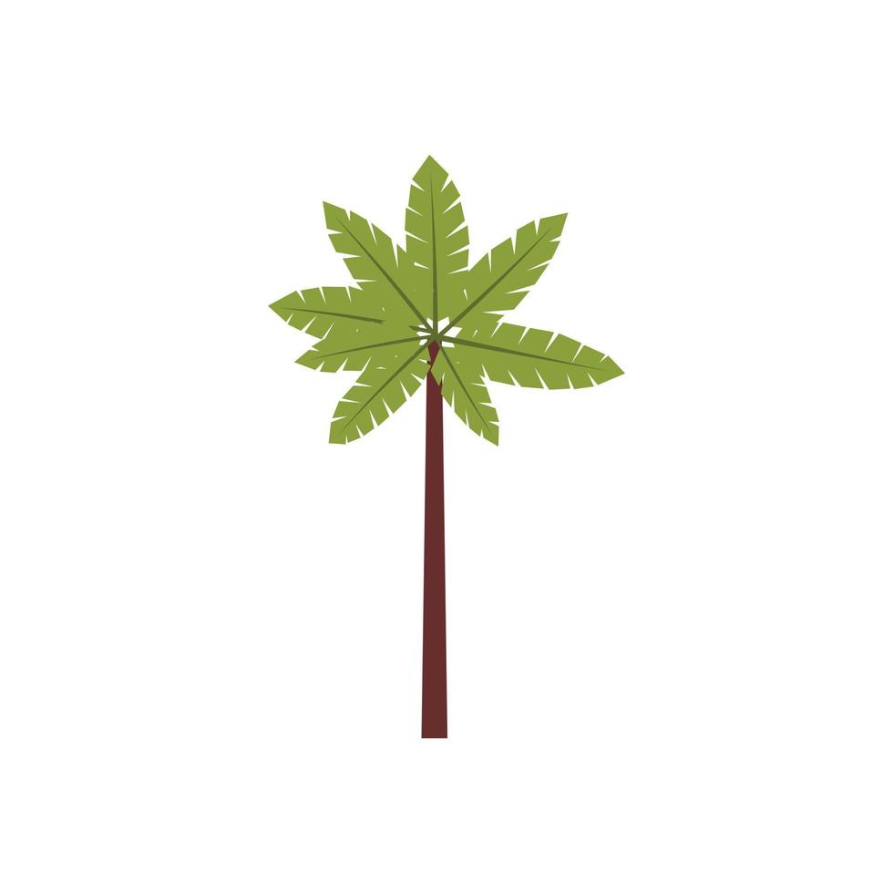 Palm woody plant icon, flat style vector
