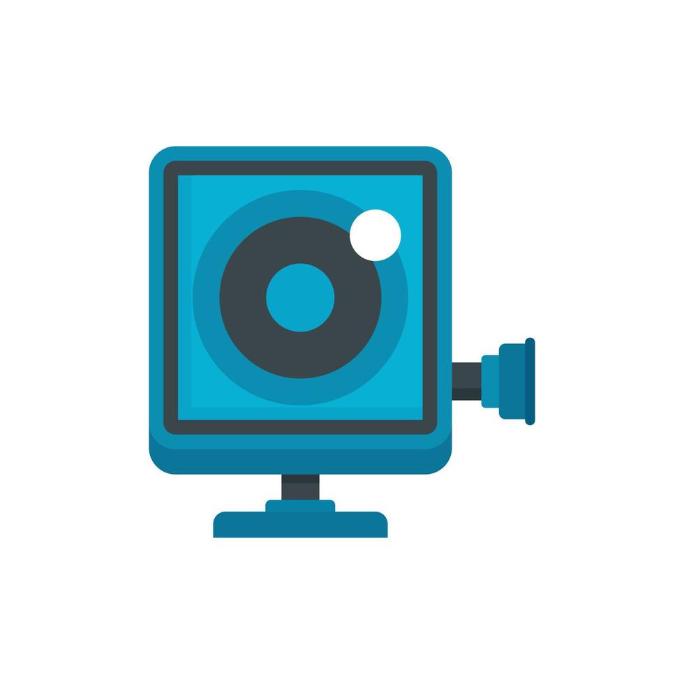 Action camera icon, flat style vector