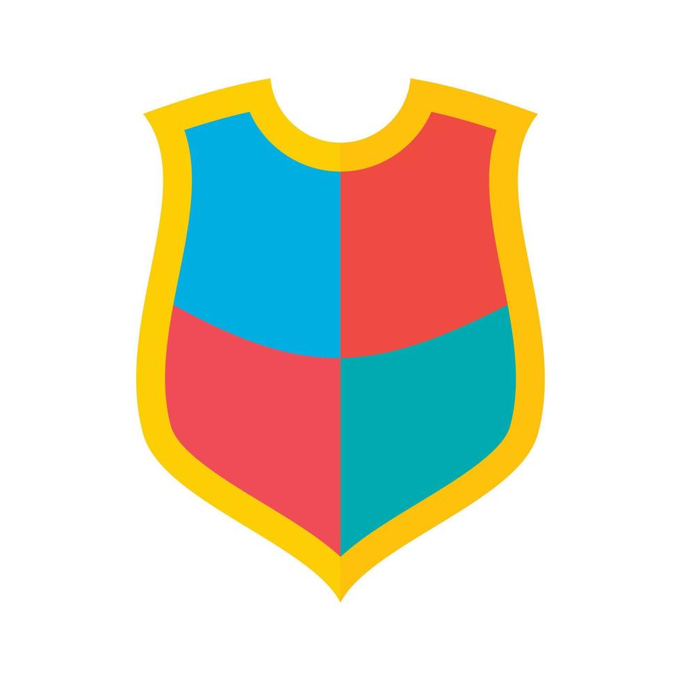 Shield for war icon, flat style vector