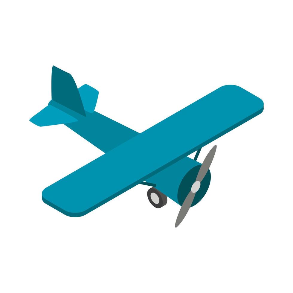 Light aircraft icon, isometric 3d style vector