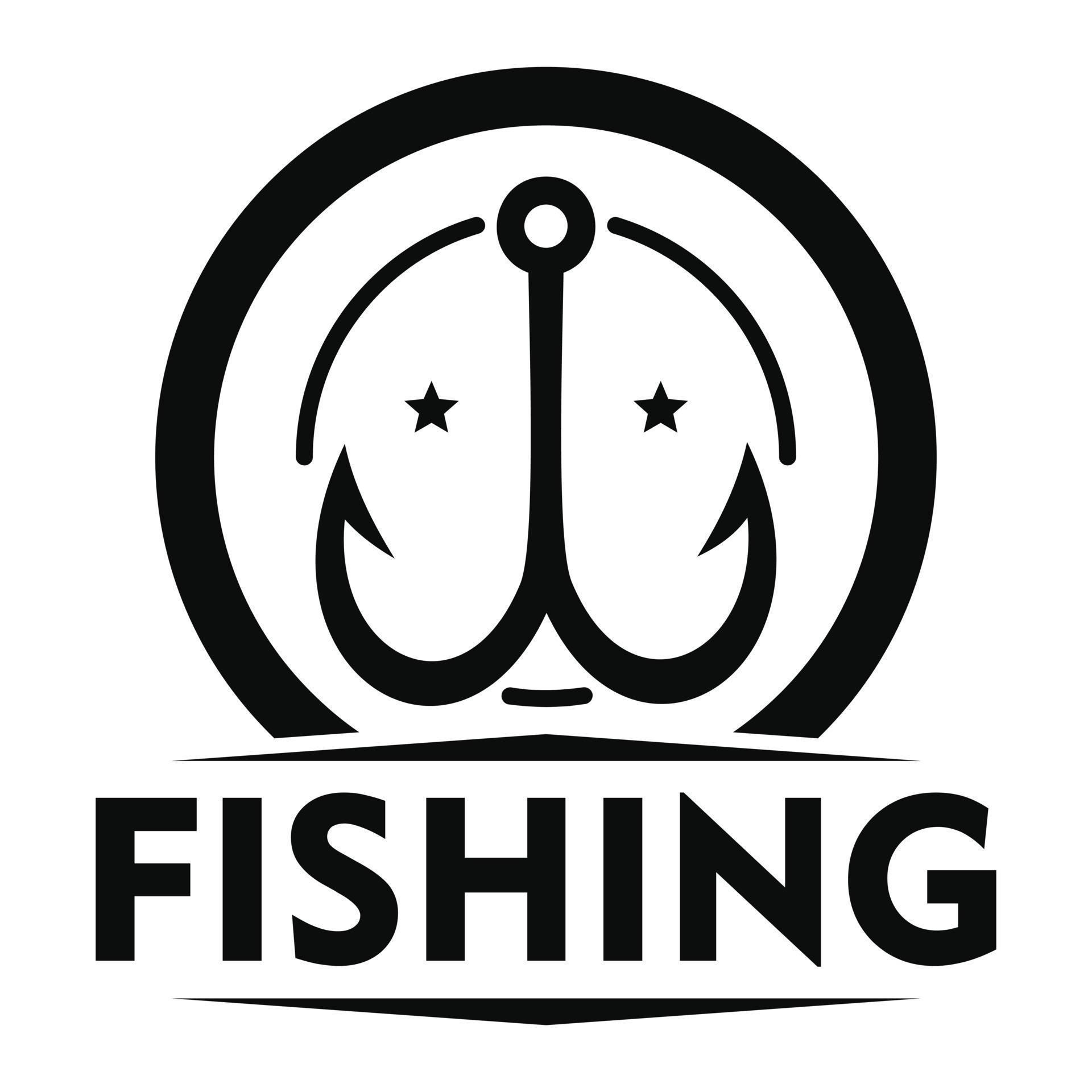 Double fish hook logo, simple style 14486941 Vector Art at Vecteezy