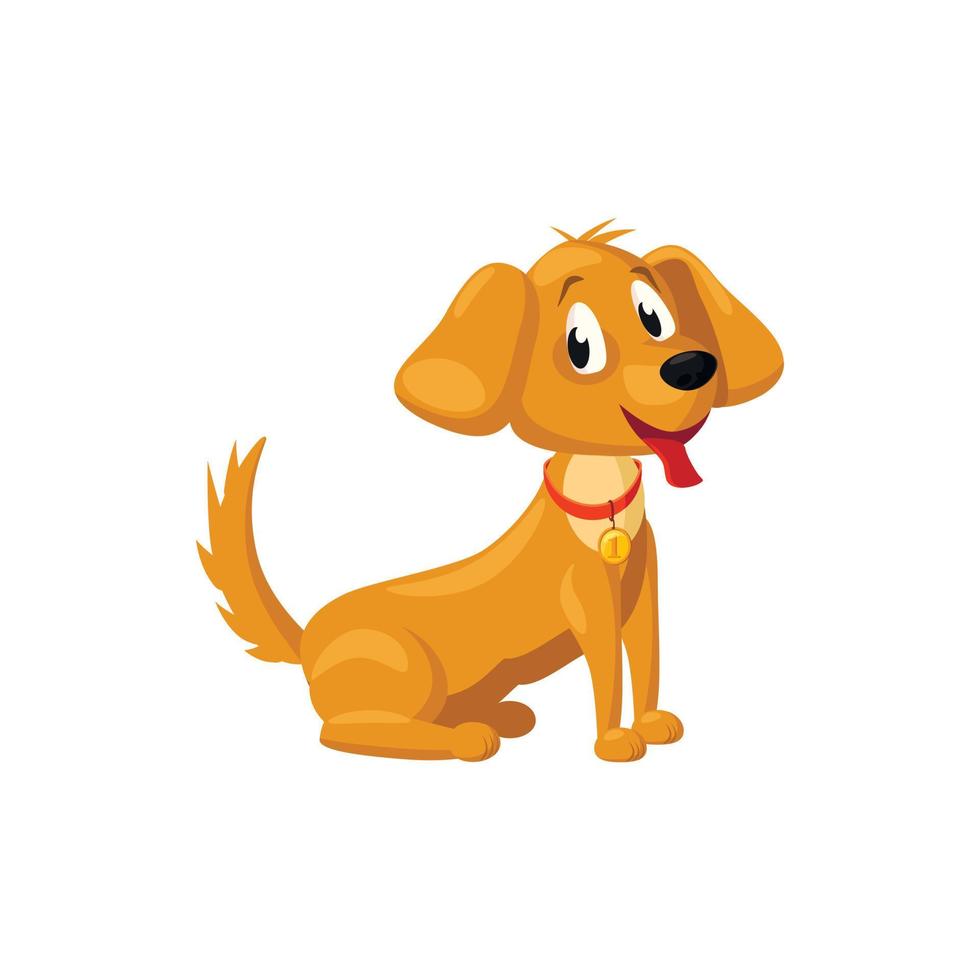 Brown dog icon, cartoon style 14486971 Vector Art at Vecteezy