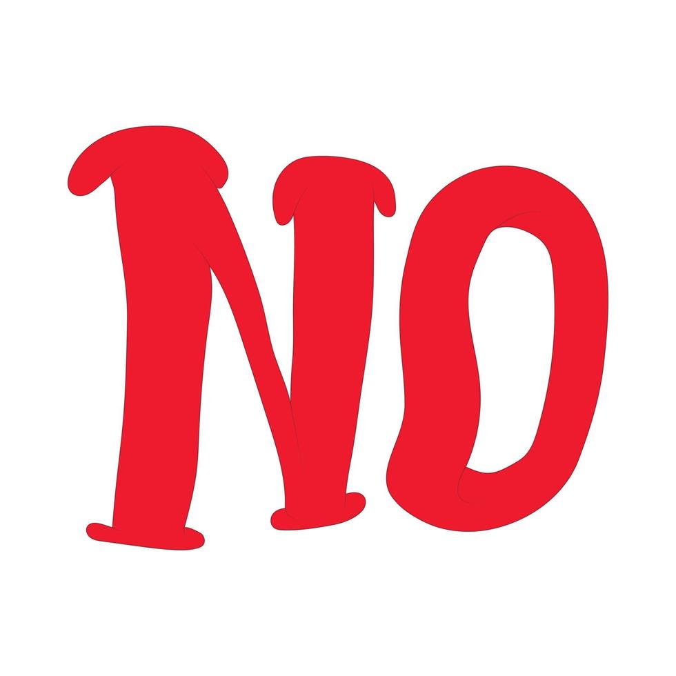 No inscription icon, cartoon style vector