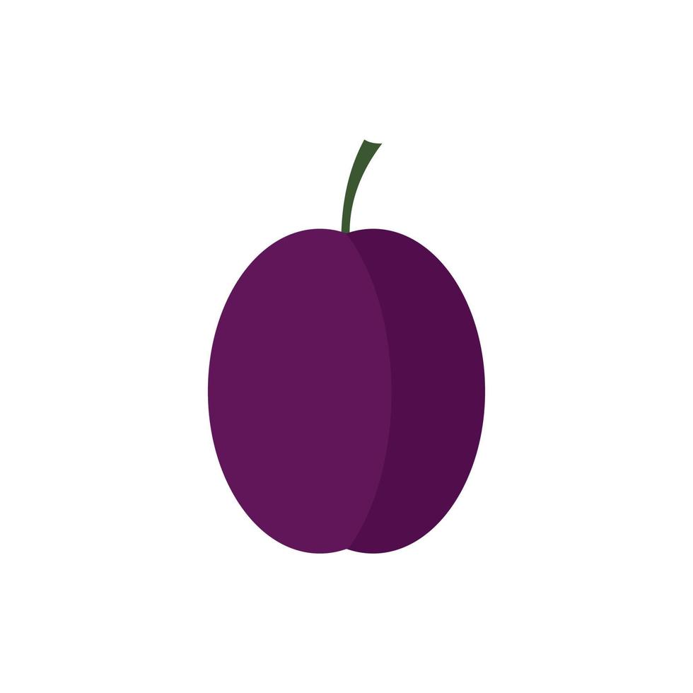 Plum icon in flat style vector