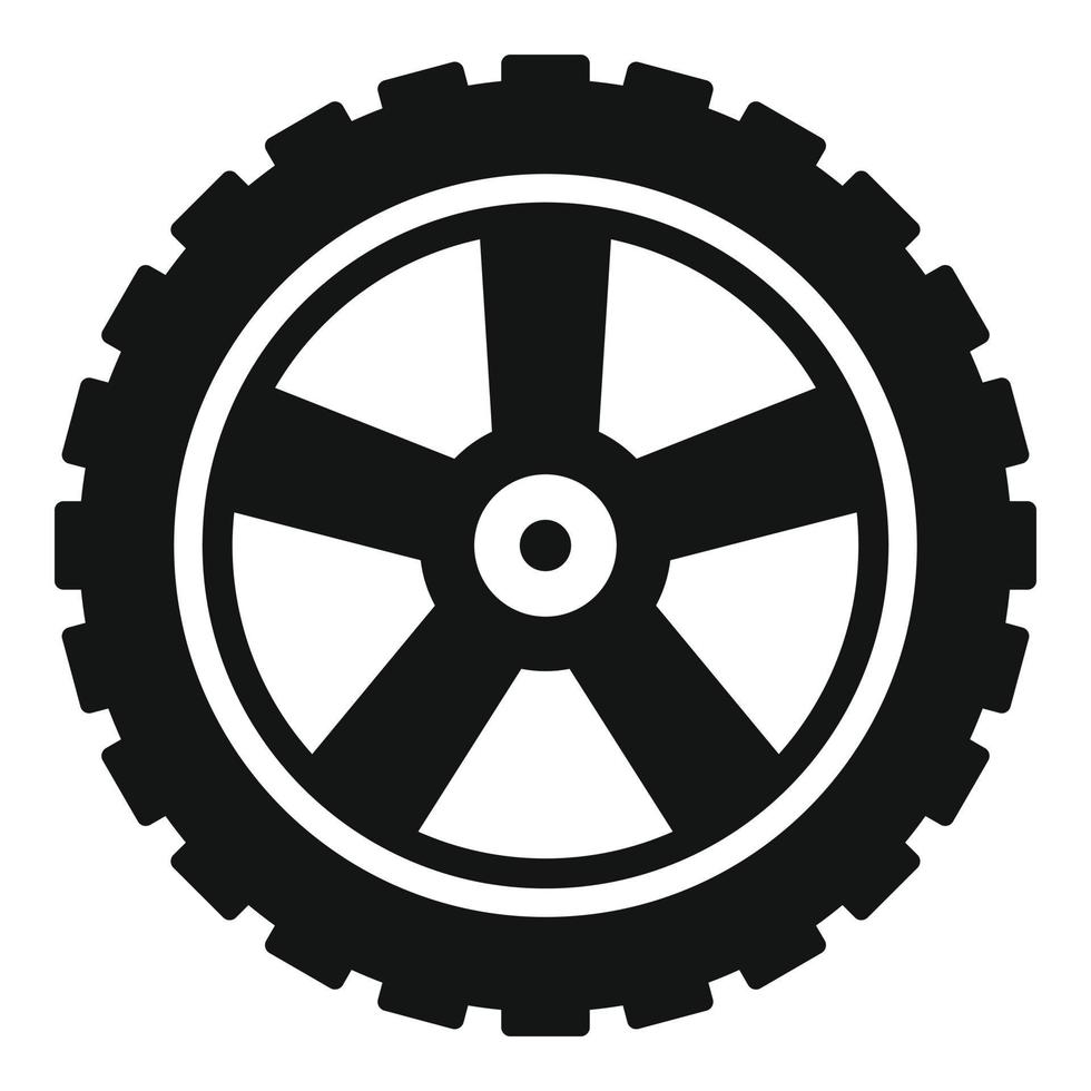 Transport tire icon, simple style. vector