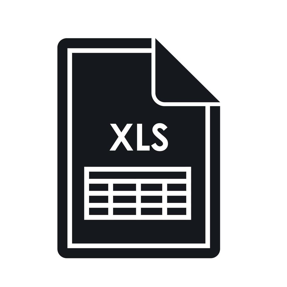 File XLS icon, simple style vector