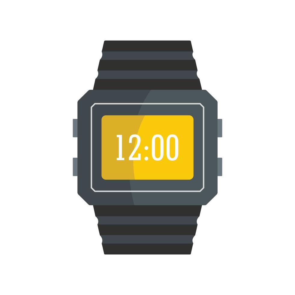 Wristwatch icon, flat style vector