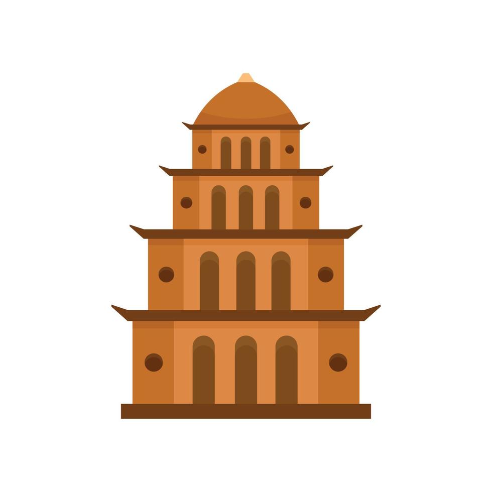 Temple icon, flat style vector