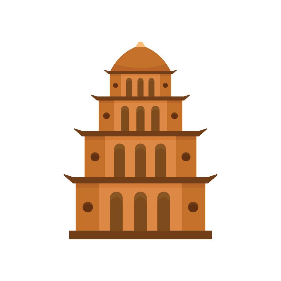 icono del templo, estilo plano vector