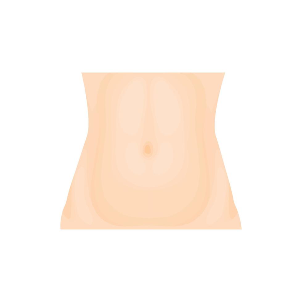 icono de abdomen en estilo de dibujos animados vector