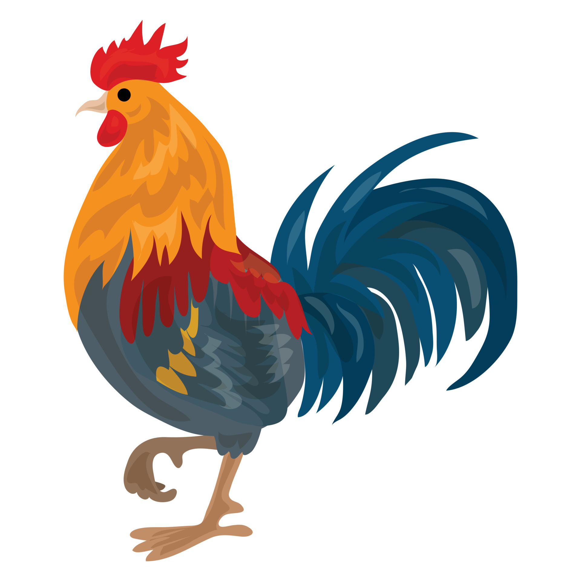 Farm cock icon, cartoon style 14487027 Vector Art at Vecteezy
