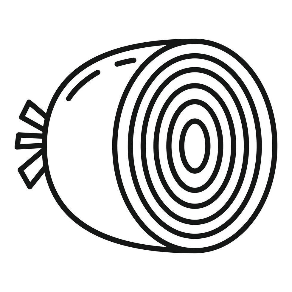 Half beet icon, outline style vector