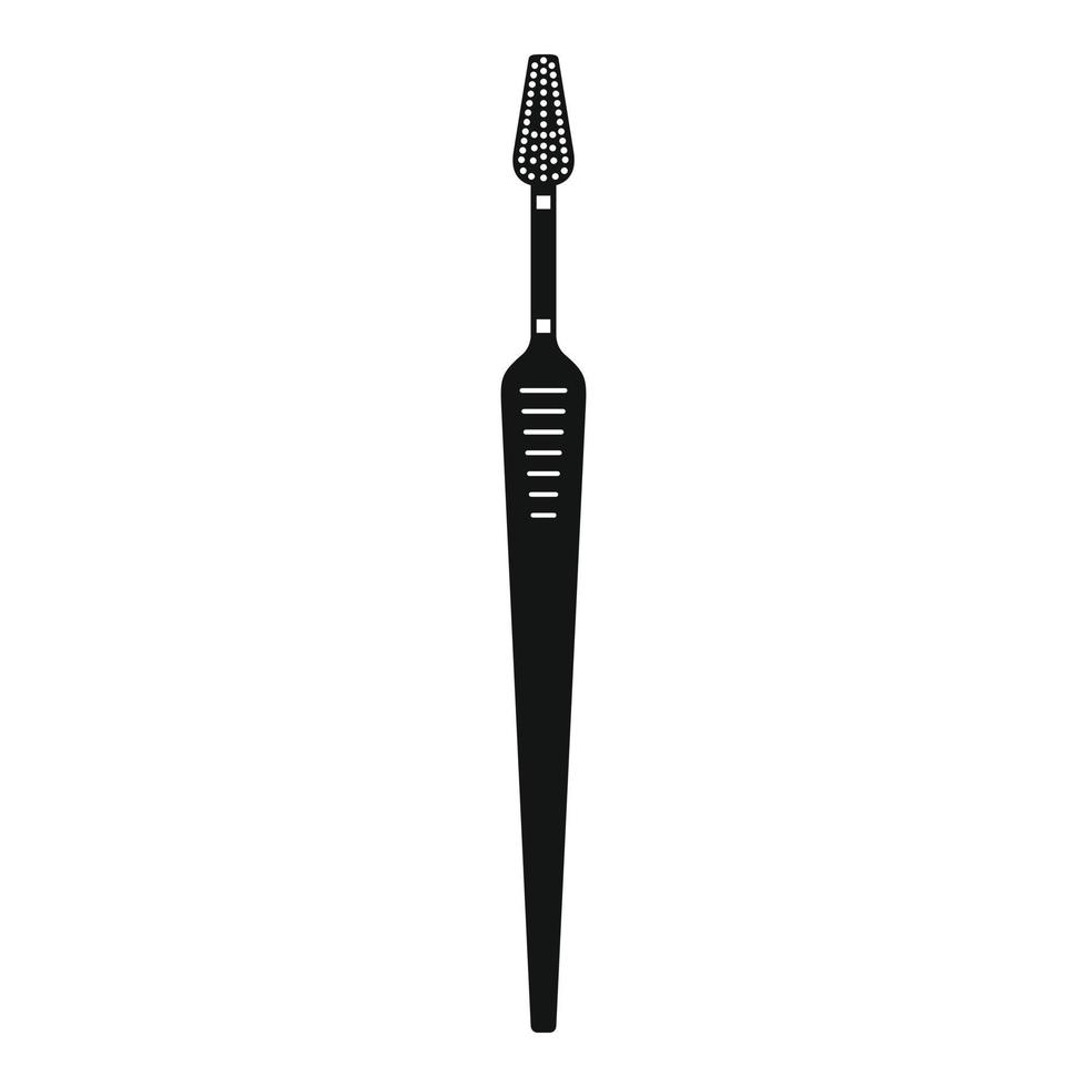 Strong toothbrush icon, simple style vector