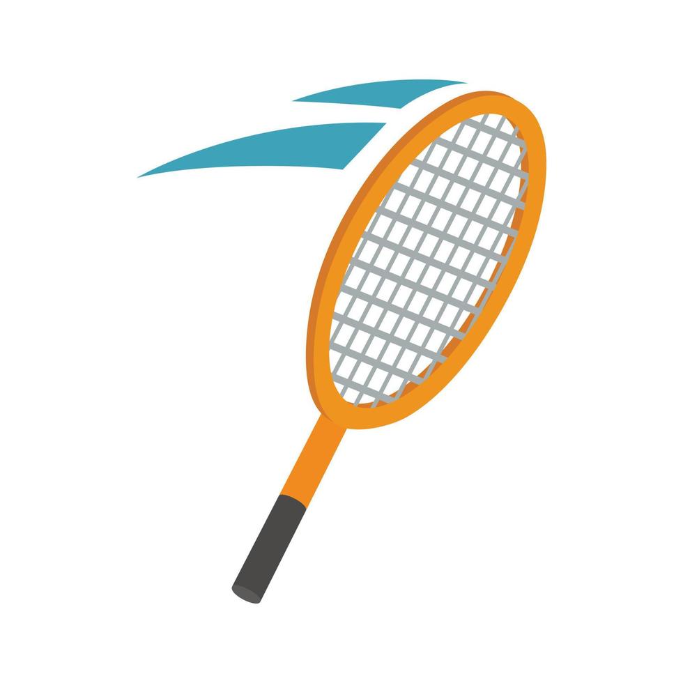 icono de raqueta de tenis, estilo 3d isométrico vector