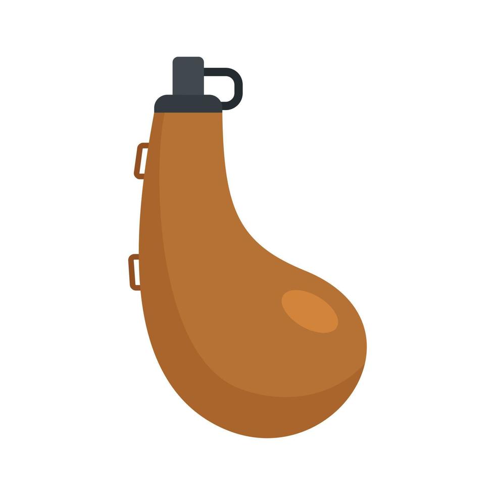 Hunter water bottle icon, flat style vector