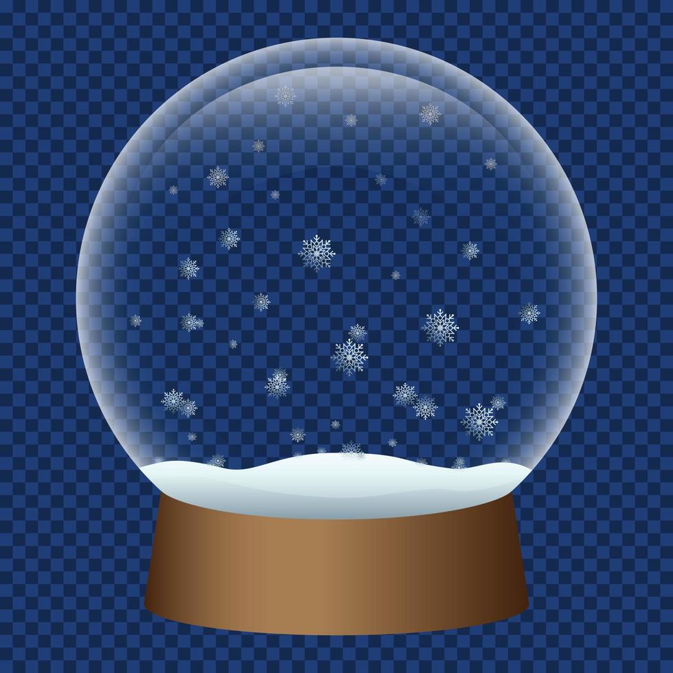 icono de globo de nieve, estilo realista vector