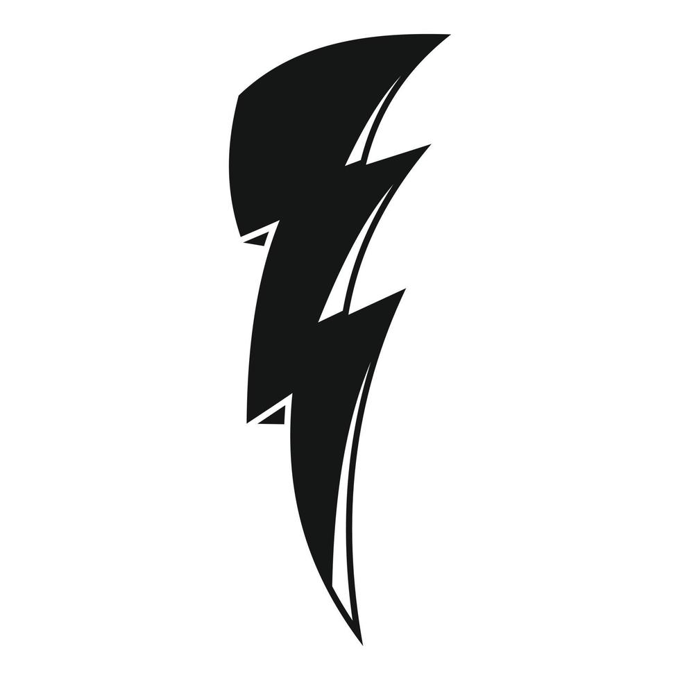 Art lightning bolt icon, simple style vector