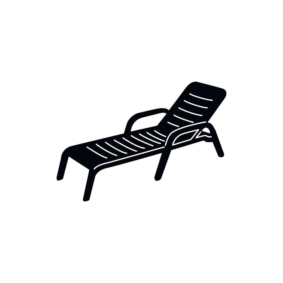 icono de chaise, estilo simple vector