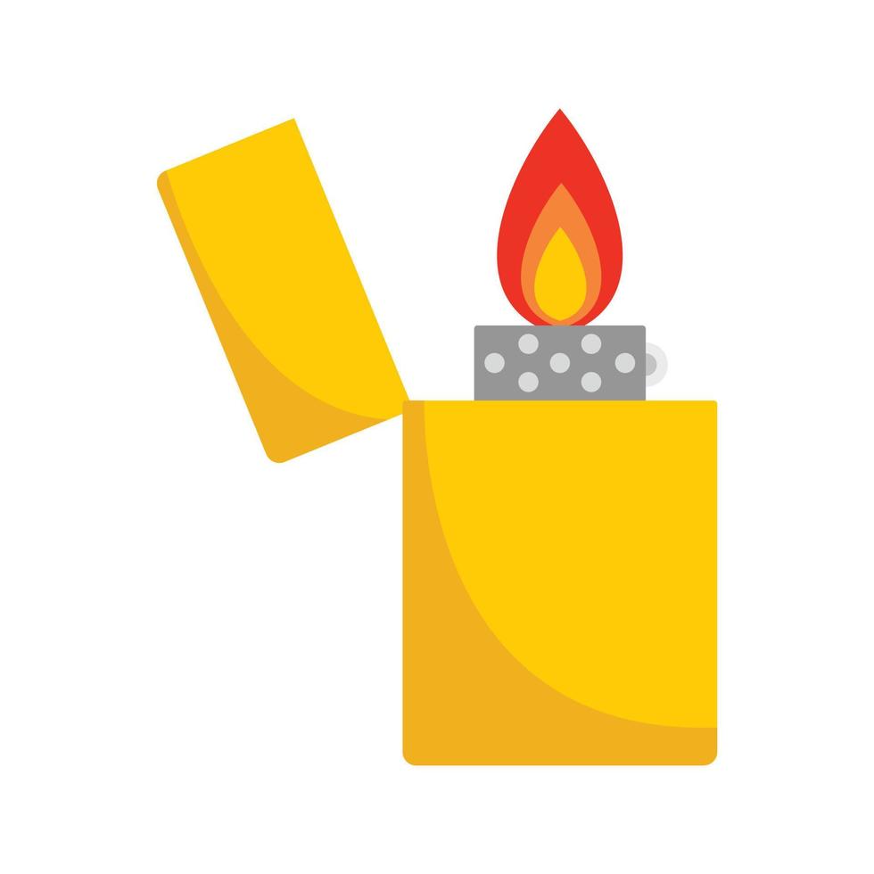 Lighter icon, flat style vector