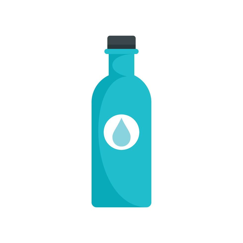 Water plastic bottle icon, flat style vector