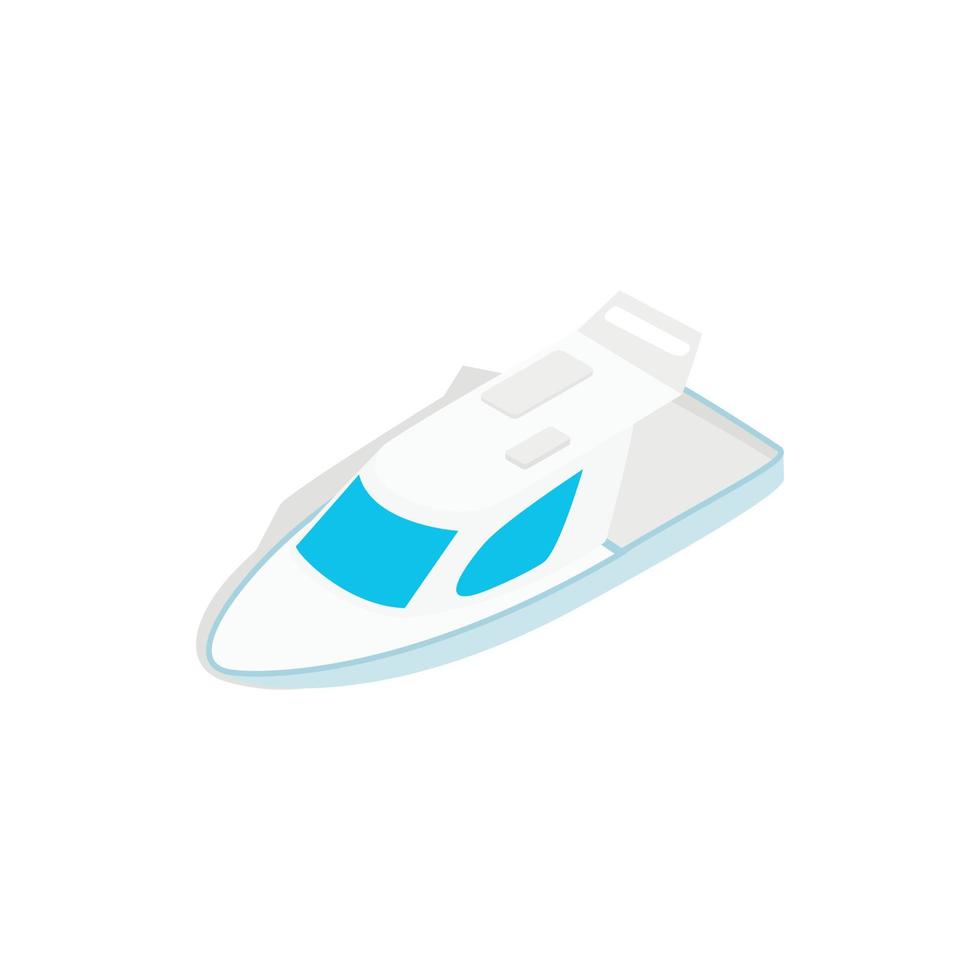 Speed boat icon, isometric 3d style vector