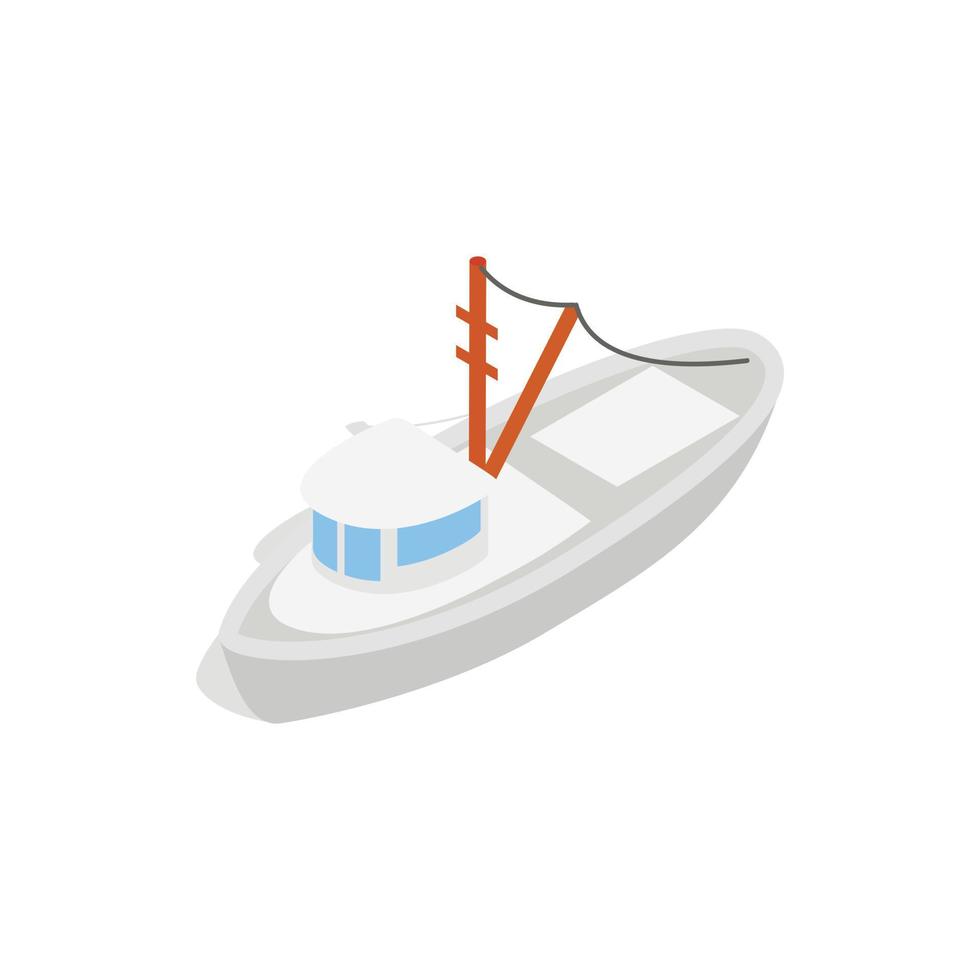 Yacht icon, isometric 3d style vector