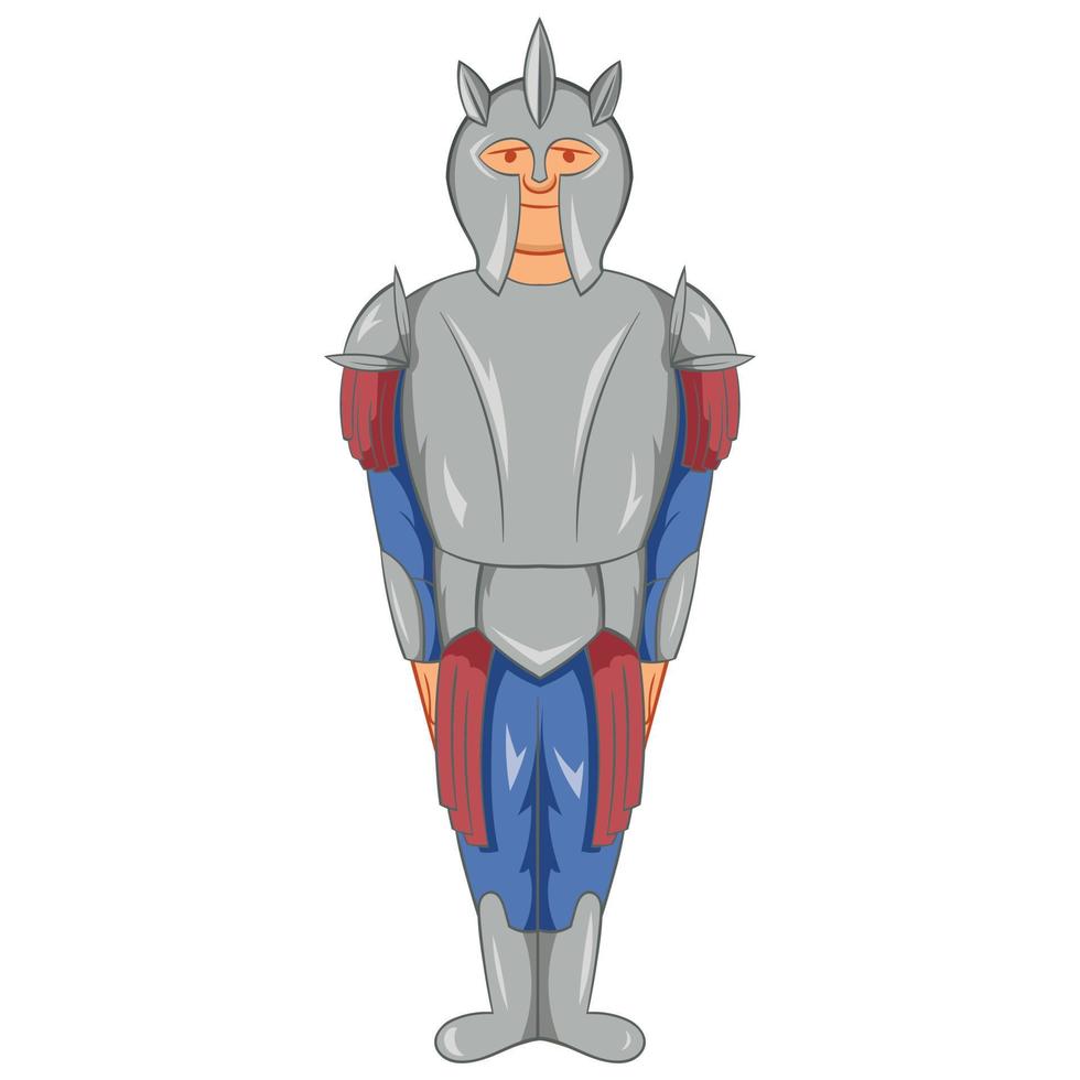 Medieval knight icon in cartoon style vector