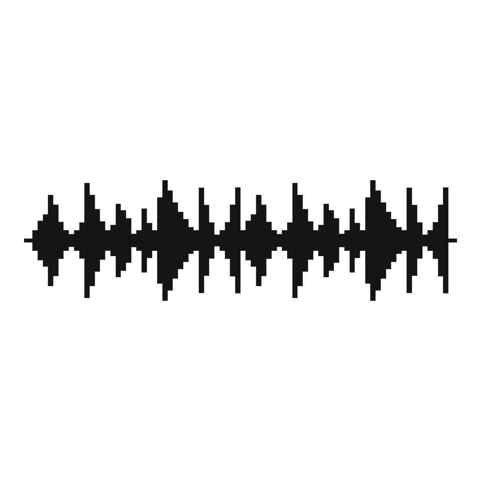 Equalizer song icon, simple black style vector