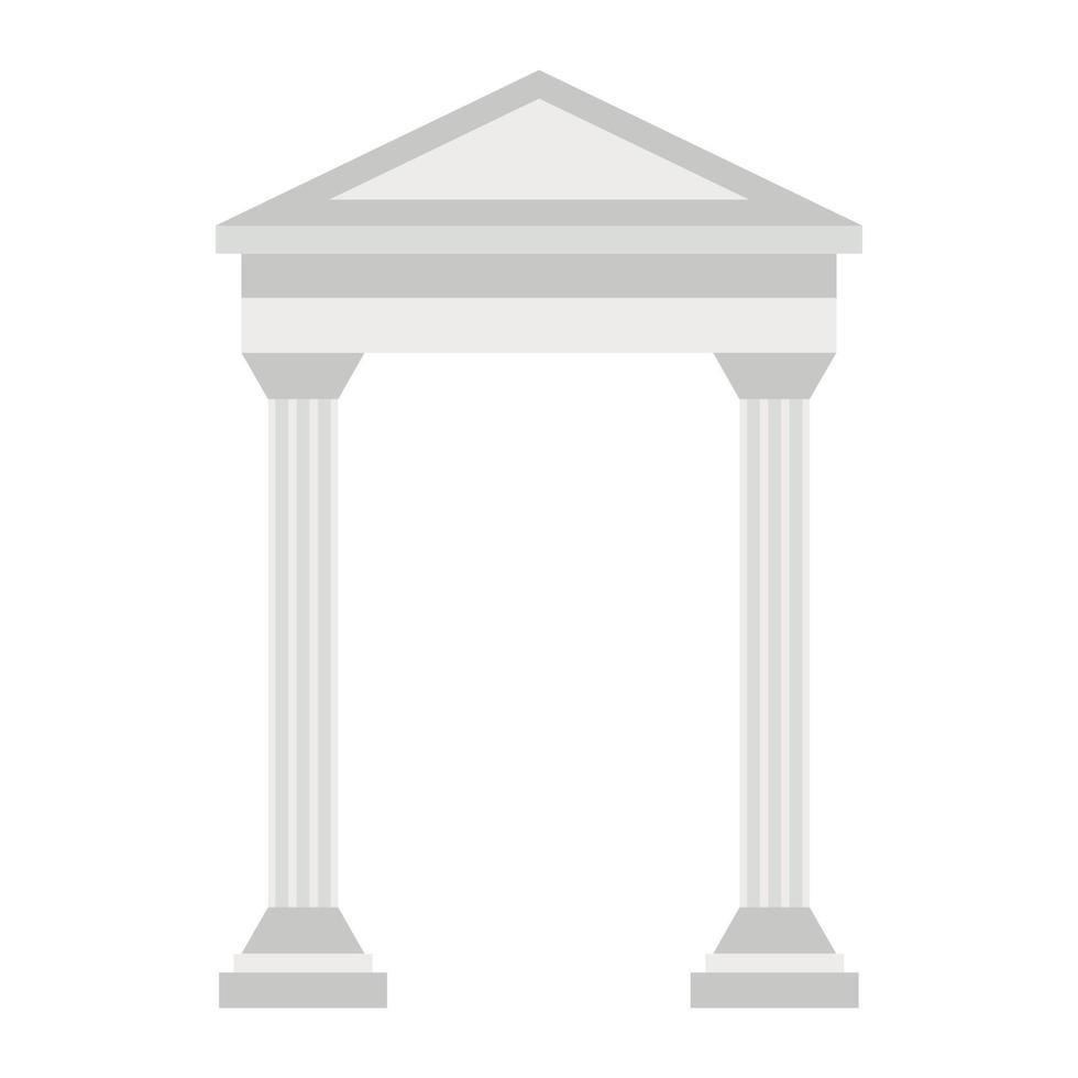 Greek arch icon, flat style vector