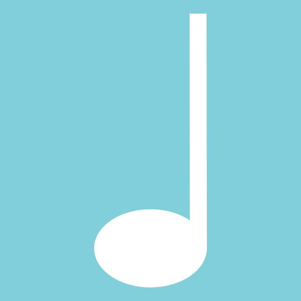 Quarter music note icon, flat style vector