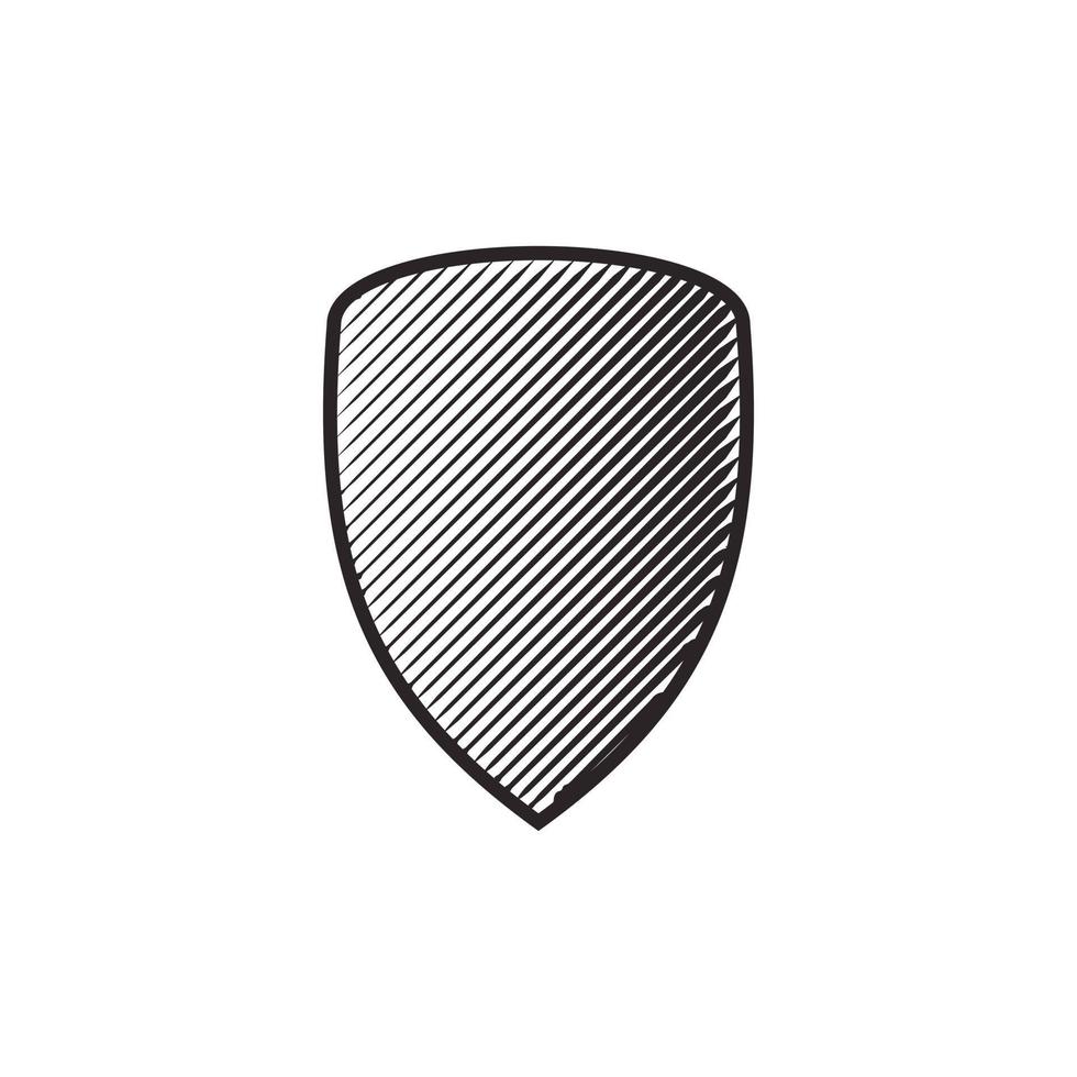 Shield icon, simple style vector