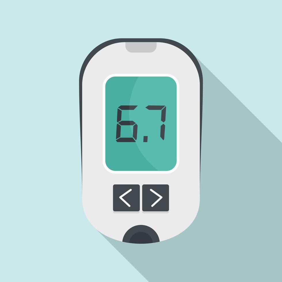 Glucometer icon, flat style vector