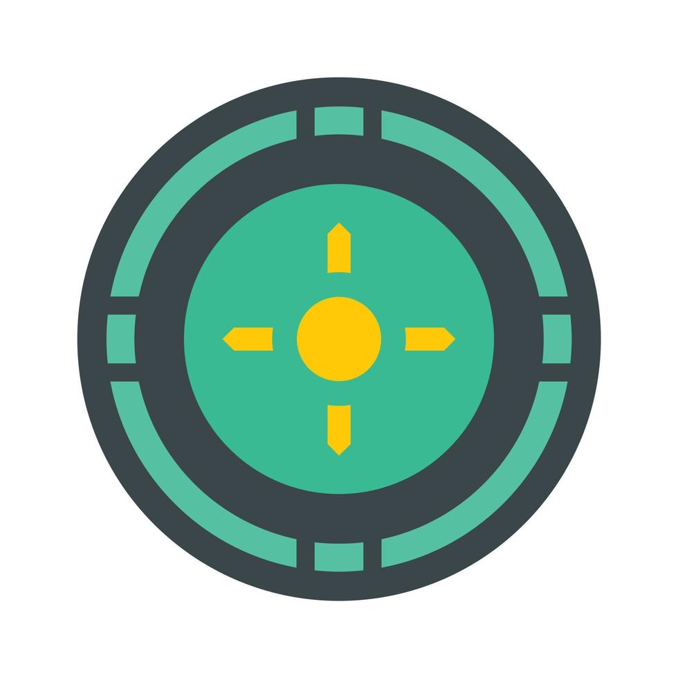 Reticle target icon, flat style vector