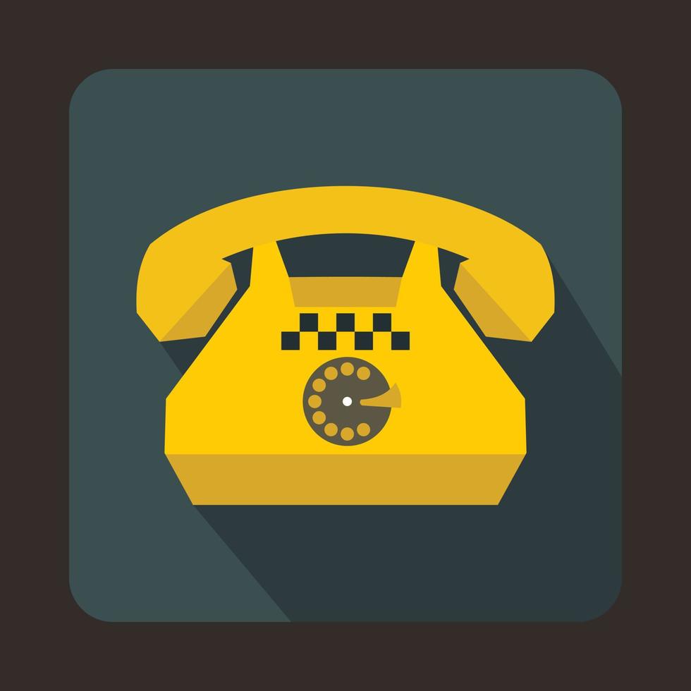 Taxi phone icon, flat style vector