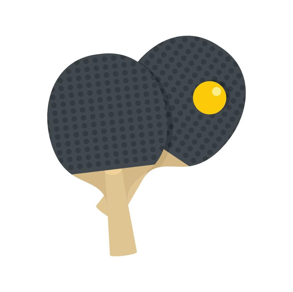 icono de paleta de tenis de mesa, tipo plano vector