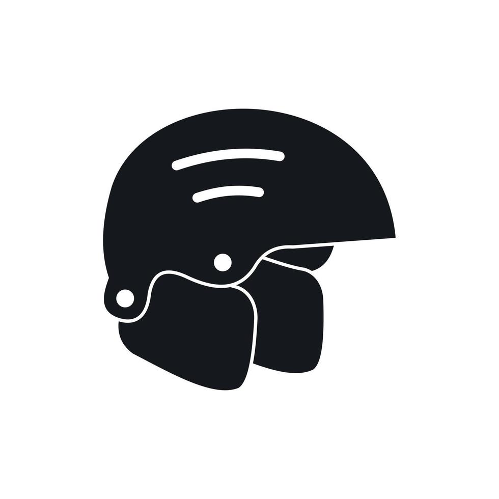 Snowboard helmets icon, simple style vector