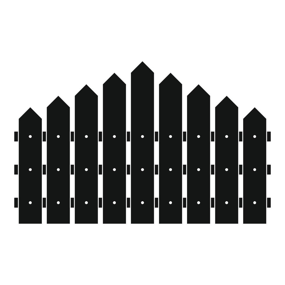 Triangular fence icon, simple style. vector