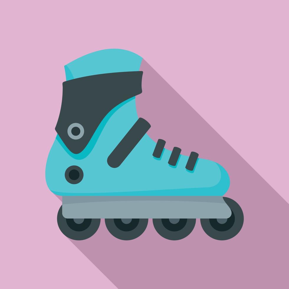 Pro inlane skates icon, flat style vector