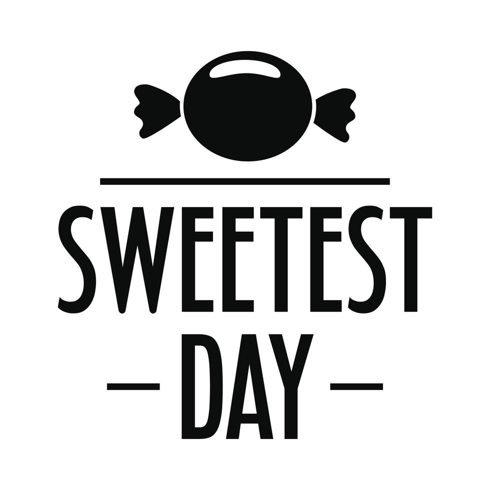 Bonbon candy sweet logo, simple style vector