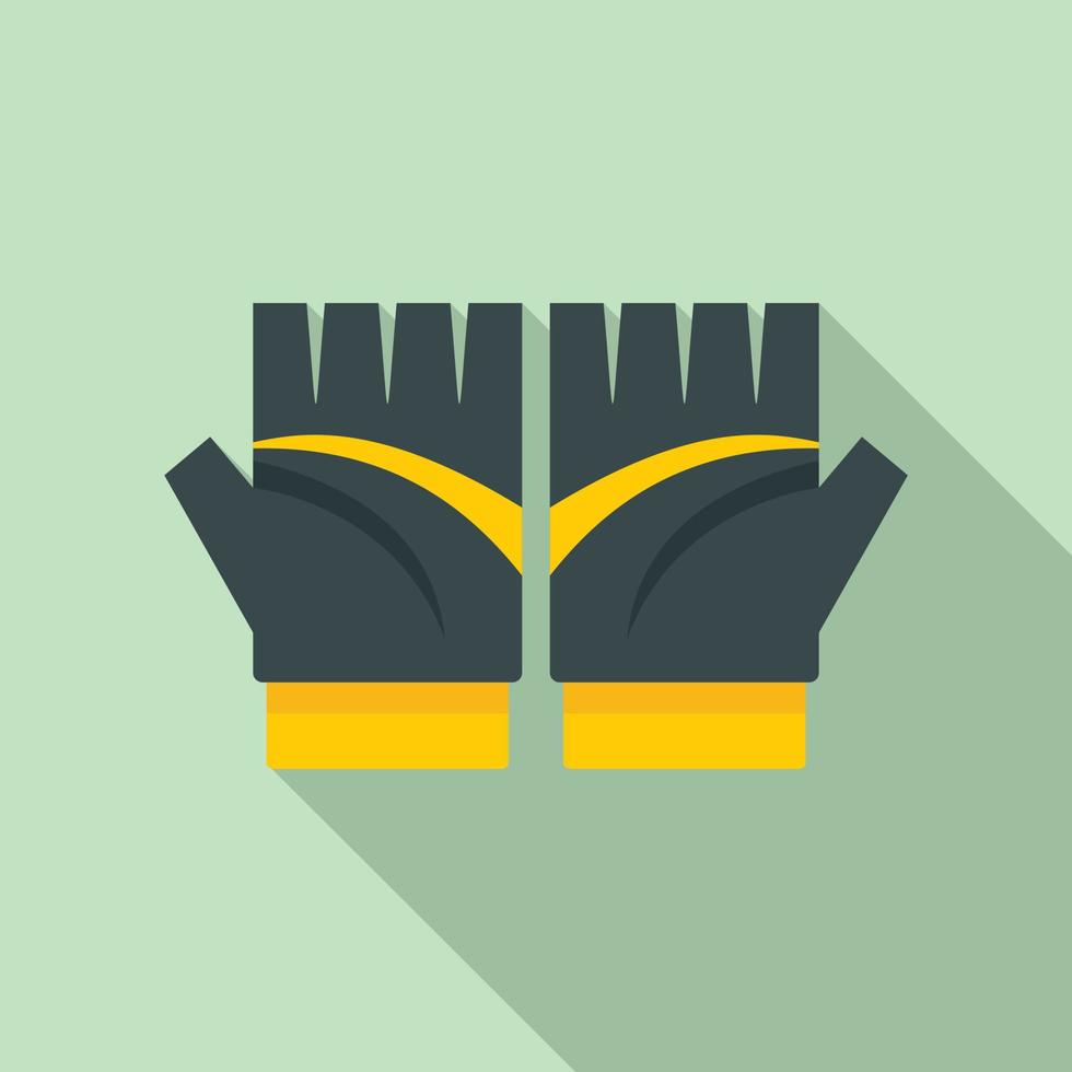 Bike gloves icon, flat style vector