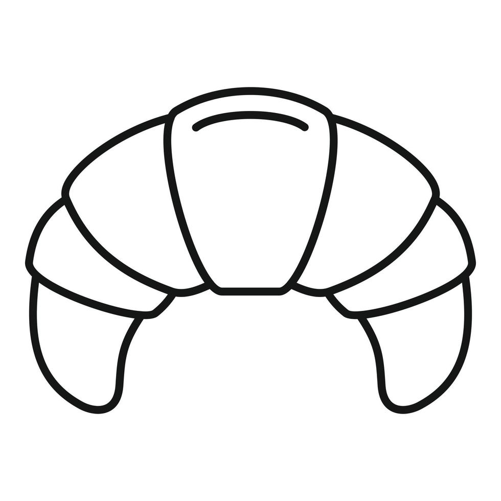 Croissant icon, outline style vector
