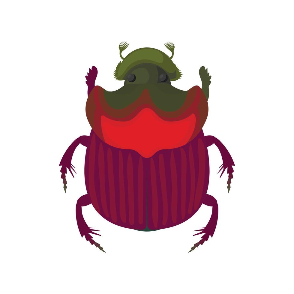 Bug icon, cartoon style vector