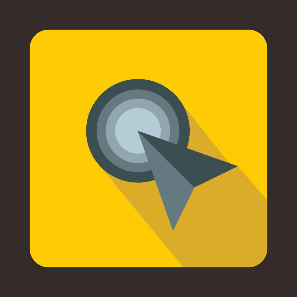Work with cursor icon, flat style vector