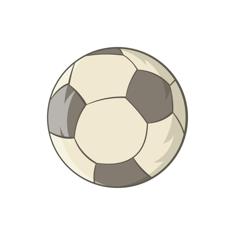 Soccer ball icon in cartoon style vector