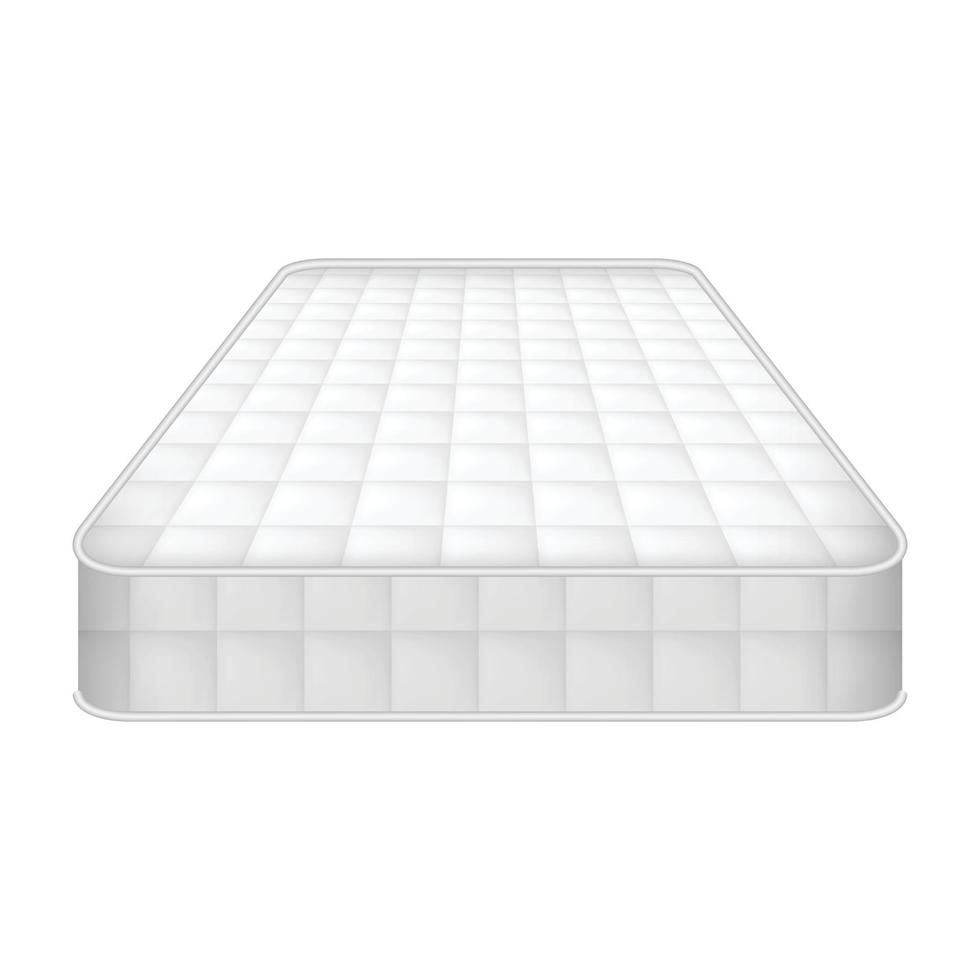 Eco mattress icon, realistic style vector