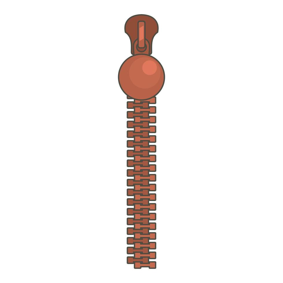 Bulb zip icon, cartoon style vector