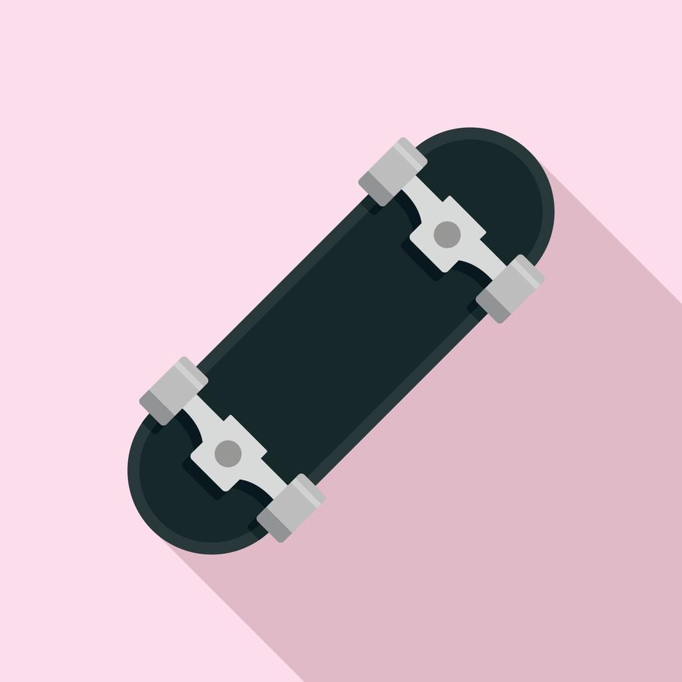 Metal wheel skateboard icon, flat style vector
