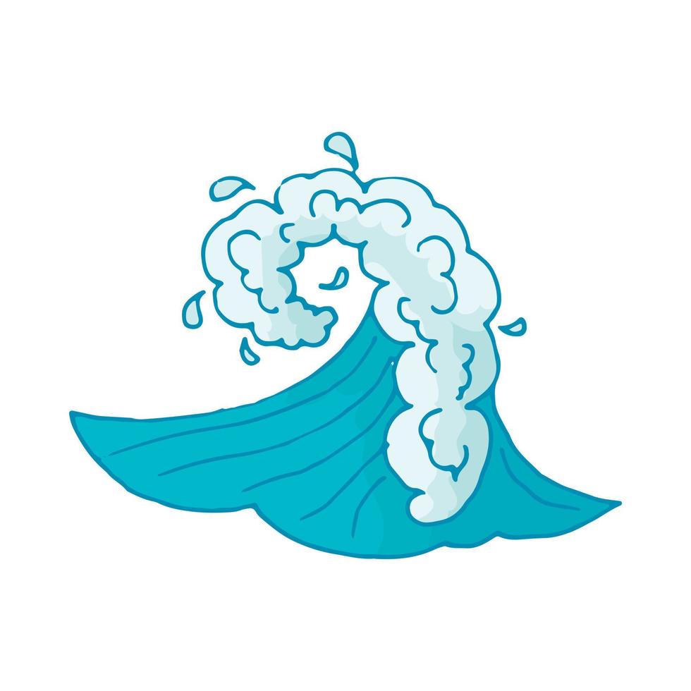 Water wave icon vector