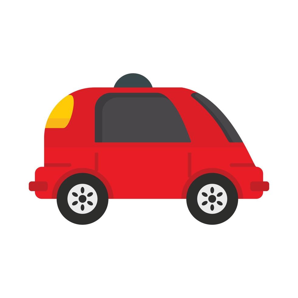 Driverless car icon, flat style vector