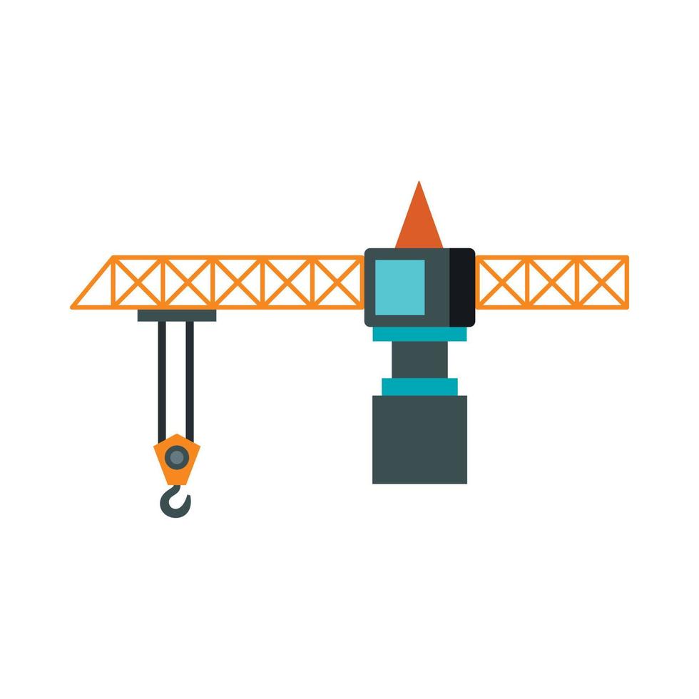 Crane icon, flat style vector